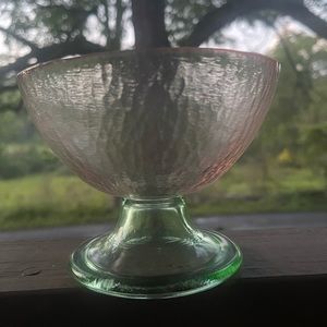 Transparent Watermelon Compote Pedestal Bowl Glass